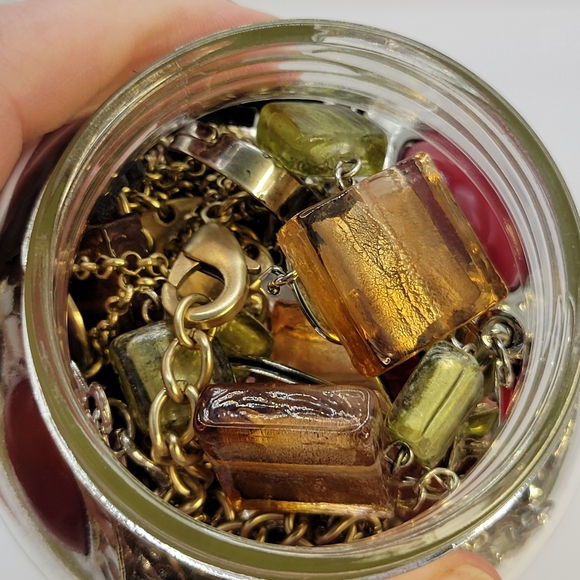 Mystery Jewelry Jar All Wearable Necklace Earrings Rings Bracelets 2.5 Pounds - Picture 5 of 13